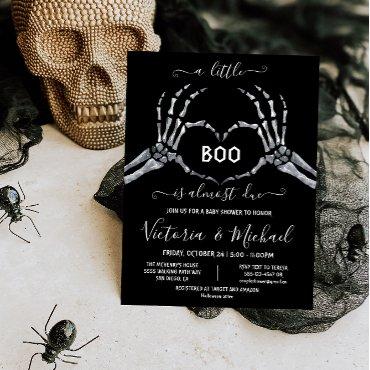 Halloween Baby Shower Skeleton heart Little Boo In