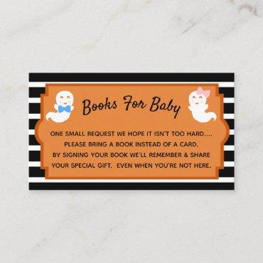 Halloween Gender Reveal Book Request Card