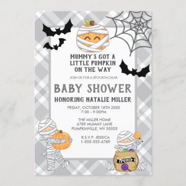 Halloween Mummy Baby Shower Invitation