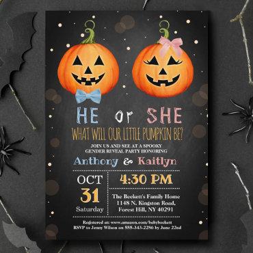 Halloween Pumpkin Gender Reveal Party