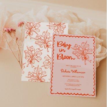 Hand Drawn Baby In Bloom
