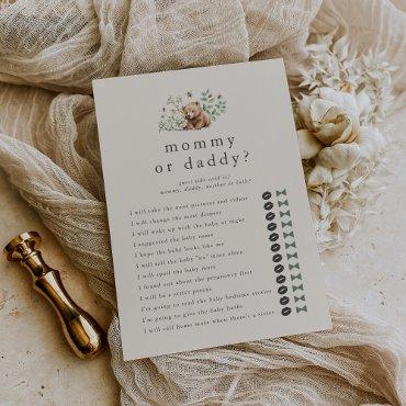 HANNAH Bear Guess Who Mommy Daddy Baby Shower Game
