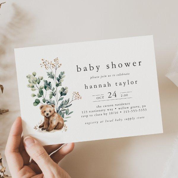 HANNAH Cute Boho Summer Bear Woodland