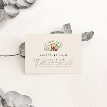 HANNAH Gender Neutral Vintage Woodland Baby Shower Enclosure Card