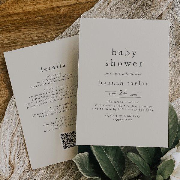 HANNAH Rustic Vintage Cream QR Simple
