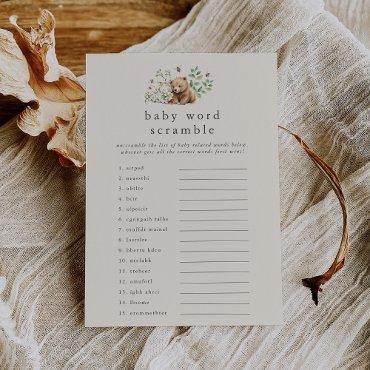 HANNAH Vintage Boho Baby Shower Word Scramble Game