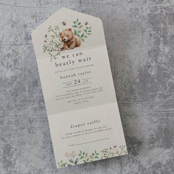 HANNAH Vintage Woodland Diaper Raffle Baby Shower All In One