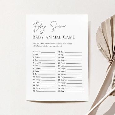 HARLOW Baby Animal Minimalist Baby Shower Game