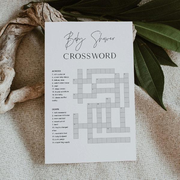HARLOW Baby Shower Crossword Game