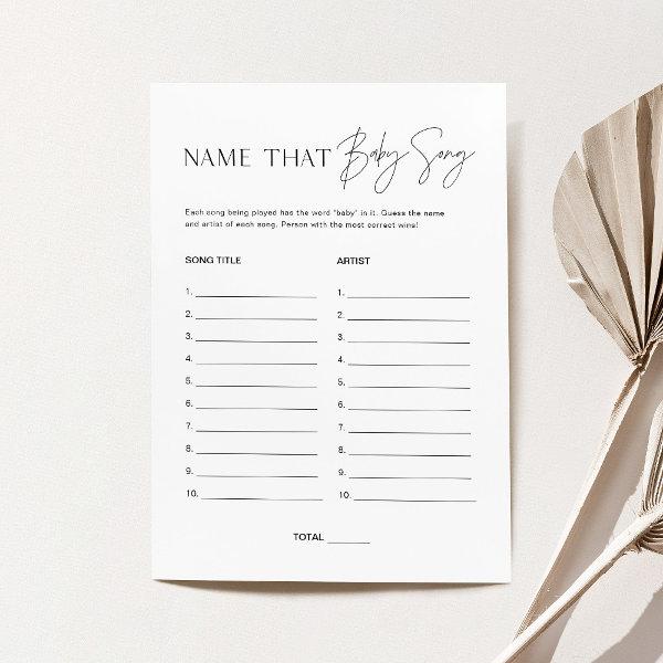HARLOW Name That Baby Tune Baby Shower Game Card