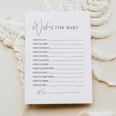 HARLOW Wishes For Baby Shower Advice Card
