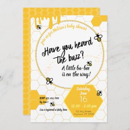 Have you heard the Buzz? Baby Shower Bee Theme