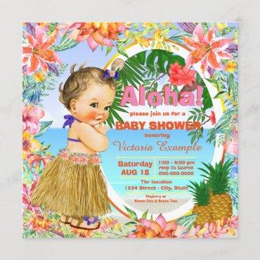 Hawaiian Luau Baby Shower Invitation