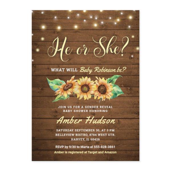 He or She Gender Reveal Party Baby Shower Sprinkle