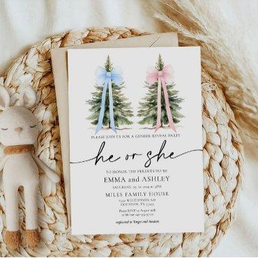 He or She Winter Bow Gender Reveal