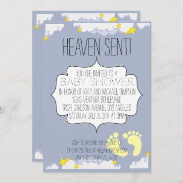 Heaven Sent Baby Shower Invitation