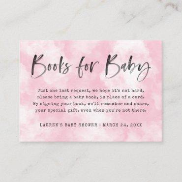 Heaven Sent Book Request | Baby Shower | Pink Enclosure Card