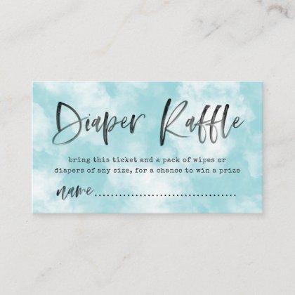 Heaven Sent Diaper Raffle Ticket | Blue Enclosure Card