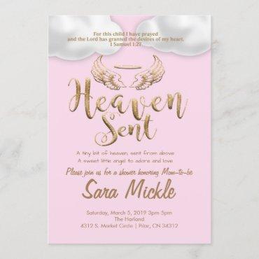 Heaven Sent:Pink Invitation