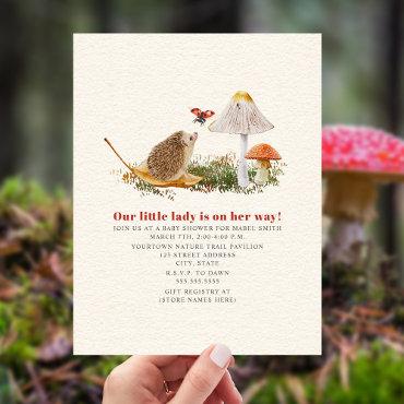 Hedgehog Ladybug Mushroom Woodland