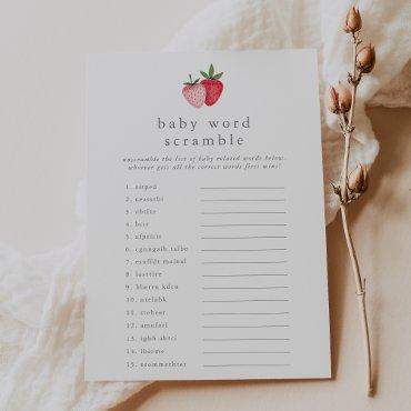 HEIDI Strawberry Baby Shower Word Scramble Game