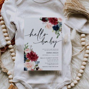 Hello Baby Burgundy Blush