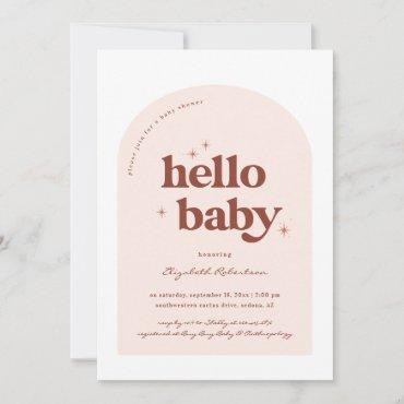 Hello Baby | Retro Pink & Terracotta