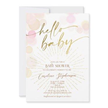 Hello Sunshine Boho Modern Happy Baby Girl Shower