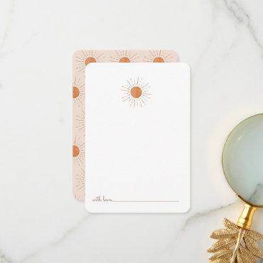 Here comes the son Burnt Orange Sun Time Capsule Thank You Card