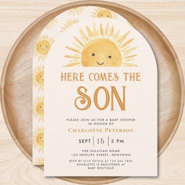 Here Comes the Son Yellow Sunshine Baby Shower
