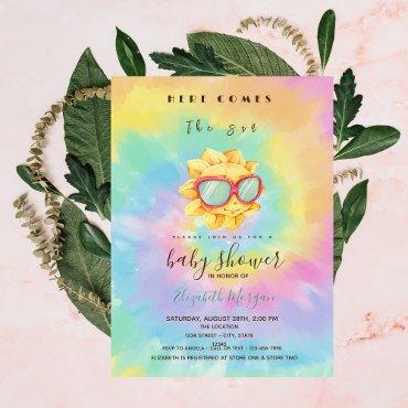 Here Comes The Sun Tie Dye Baby Shower