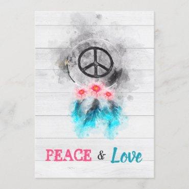 *~ Hippie Peace & Love Rustic Baby Neutral Shower