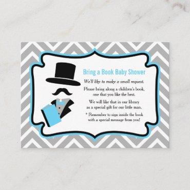 Hipster Moustache Boy Baby Shower Book Request Enclosure Card