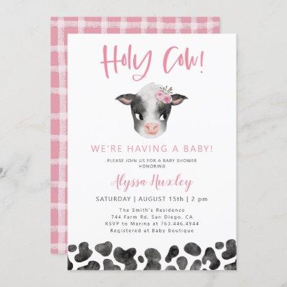 Holy Cow Girl Baby Shower