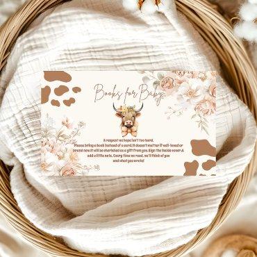 Holy Cow Greenery Highland Cow  Books for Baby  Enclosure Card