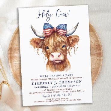 Holy Cow Highland Calf Patriotic