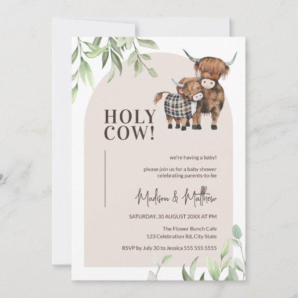 Holy Cow Neutral Arch Farm Highland Baby Shower