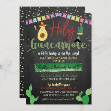 Holy Guacamole Mexican Fiesta Coed Baby Shower Invitation