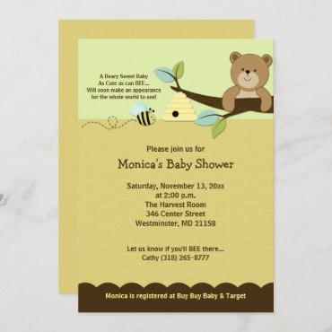 Honey Bear & Bumble Bee Baby Shower Invitation