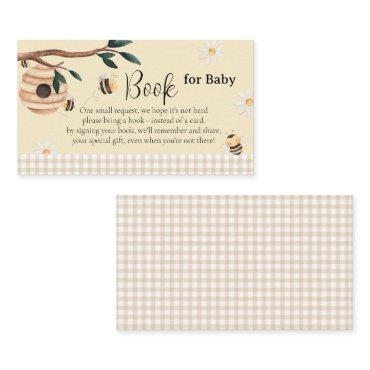Honey Bee Book for Baby Baby Shower Enclosure Card