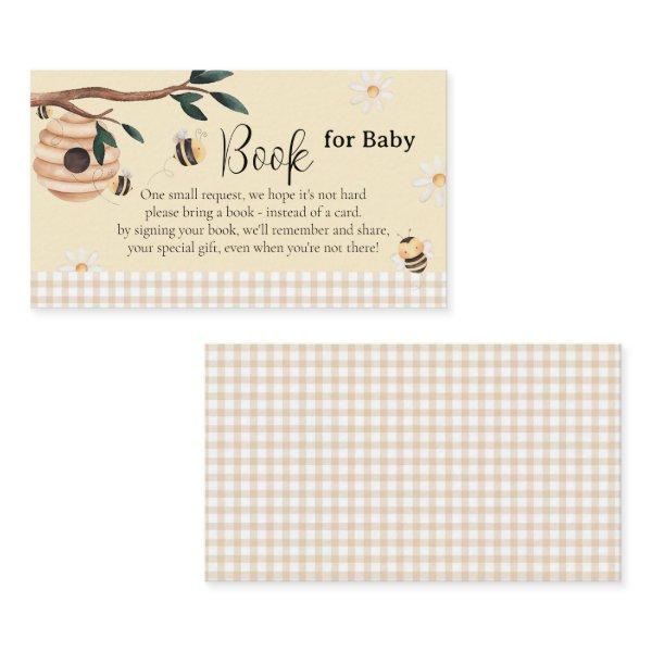 Honey Bee Book for Baby Baby Shower Enclosure Card