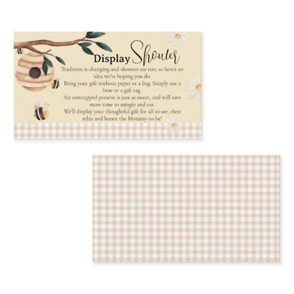 Honey Bee Display Shower Baby Shower Enclosure Card