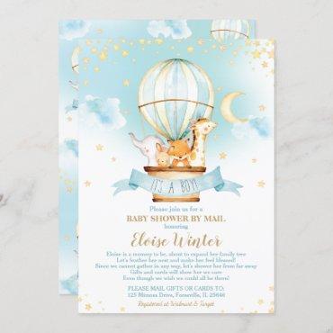 Hot Air Balloon Baby Shower by Mail Jungle Animal Invitation