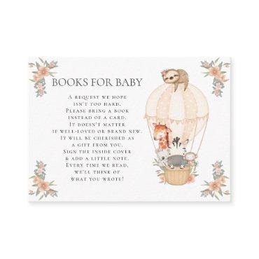 Hot Air Balloon Giraffe Zebra Sloth Books for Baby Enclosure Card