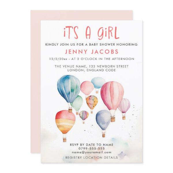 Hot Air Balloon It's a Girl
