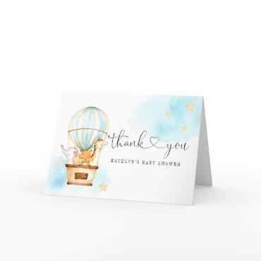 Hot Air Balloon Up Up and Away  Thank You Card