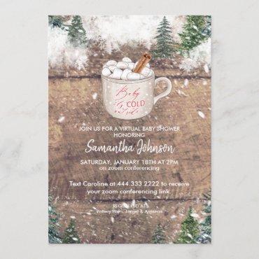 Hot Chocolate Snow Baby It's Cold Outside Shower Invitation