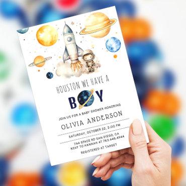 Houston We Have A Boy Astronaut Space Baby Shower