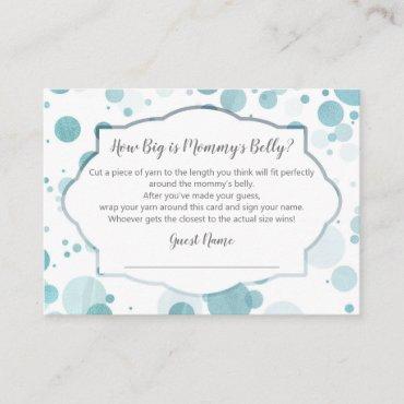 How Big is Mommy's Belly Trendy Baby Shower Game Enclosure Card