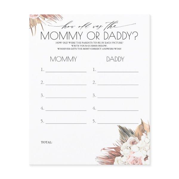 How Old Were Mom And Dad Photo Game Baby Shower